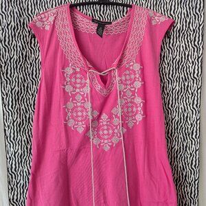 Pink Embroidered Shirt. Never Worn.